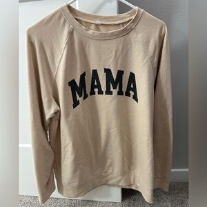 Beige 'MAMA' Sweatshirt
